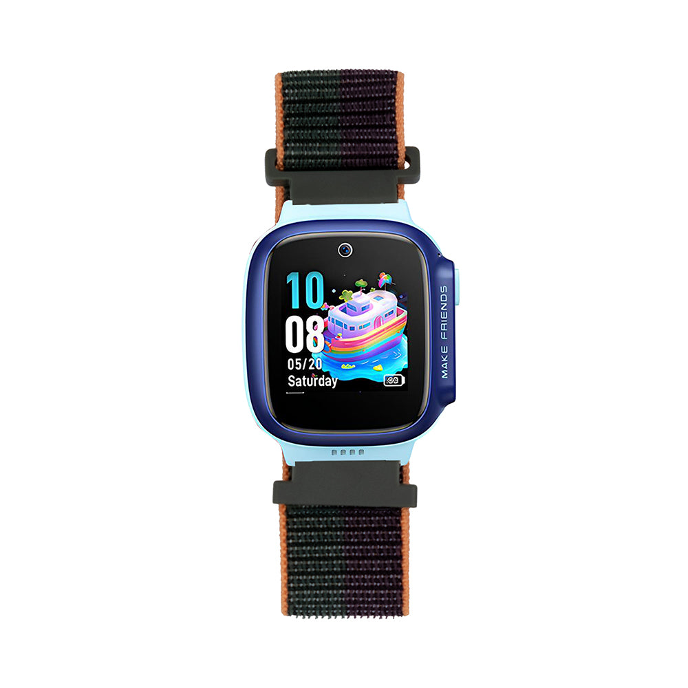 Huawei Watch GT5 Pro 42mm Zore KRD-03 Çocuklara Özel Hasır Kordon Koyu Yeşil-Mor