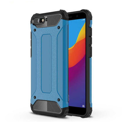 Huawei Y6 2018 Kılıf Zore Crash Silikon Kapak Mavi