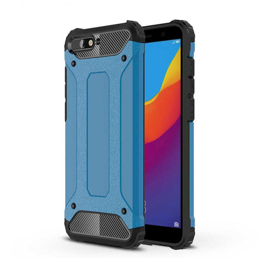 Huawei Y6 2018 Kılıf Zore Crash Silikon Kapak Mavi