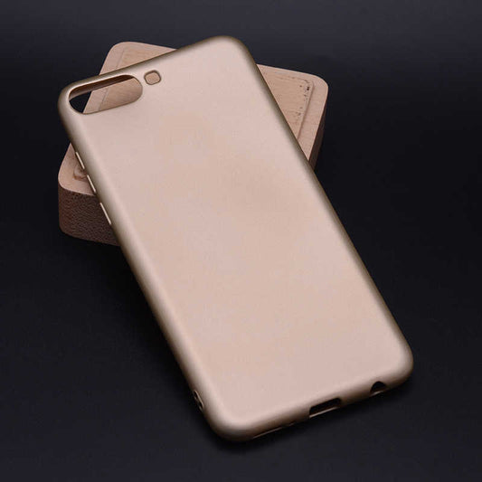 Huawei Y6 2018 Kılıf Zore Premier Silikon Kapak Gold