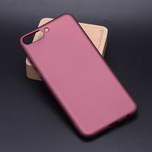 Huawei Y6 2018 Kılıf Zore Premier Silikon Kapak Mürdüm