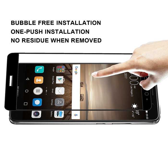 Huawei Y7 2018 Zore Kenarları Kırılmaya Dayanıklı Cam Ekran Koruyucu Siyah