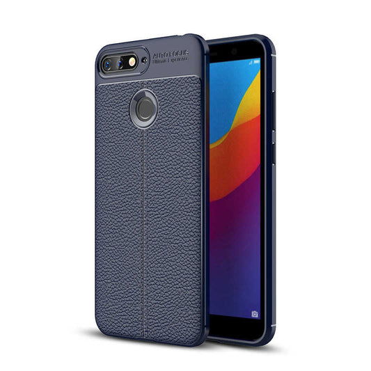 Huawei Y7 2018 Kılıf Zore Niss Silikon Kapak Lacivert