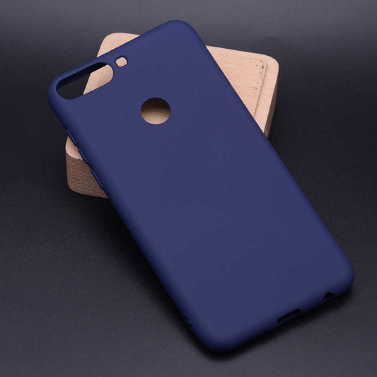 Huawei Y7 2018 Kılıf Zore Premier Silikon Kapak Lacivert