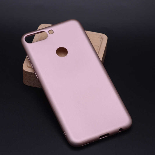 Huawei Y7 2018 Kılıf Zore Premier Silikon Kapak Rose Gold