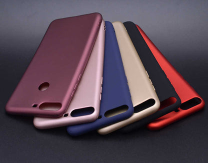 Huawei Y7 2018 Kılıf Zore Premier Silikon Kapak Mor