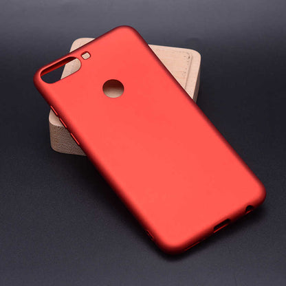 Huawei Y7 2018 Kılıf Zore Premier Silikon Kapak Mürdüm