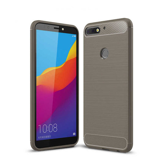 Huawei Y7 2018 Kılıf Zore Room Silikon Kapak Gri