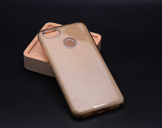 Huawei Y7 2018 Kılıf Zore Shining Silikon Gold