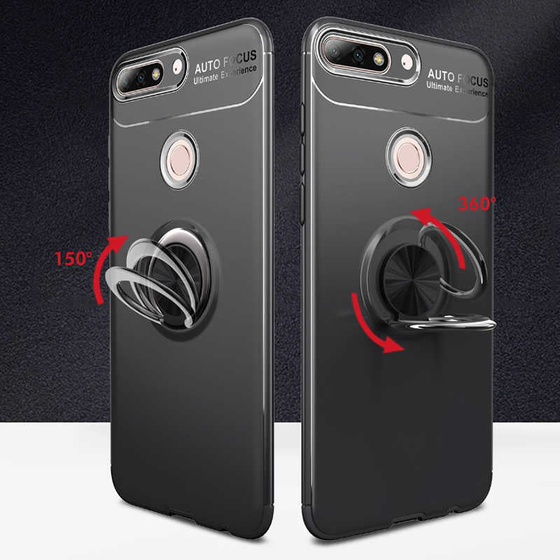 Huawei Y7 2018 Kılıf Zore Ravel Silikon Kapak Kırmızı
