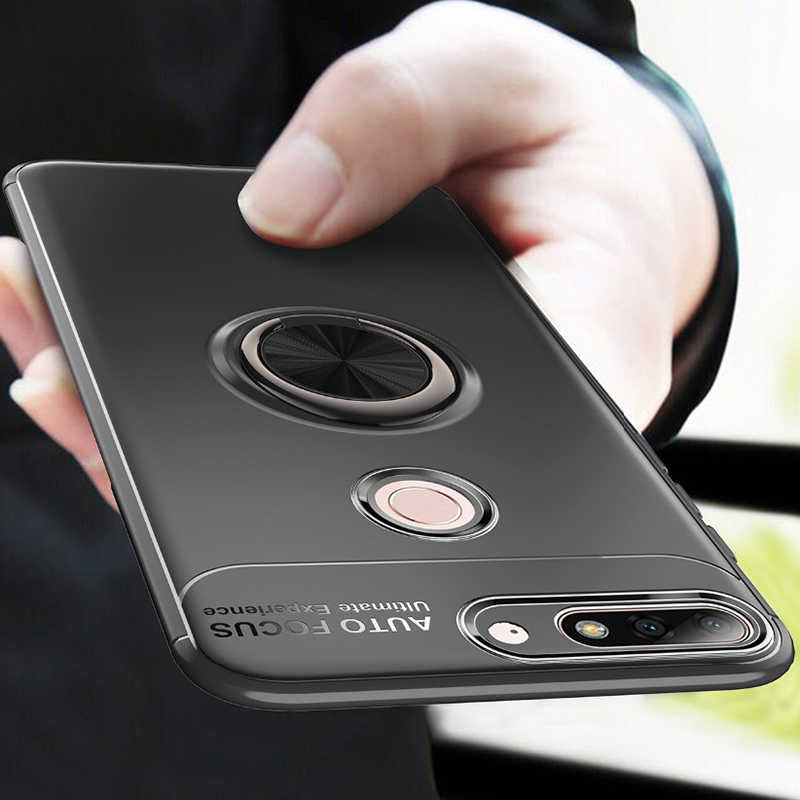 Huawei Y7 2018 Kılıf Zore Ravel Silikon Kapak Mavi
