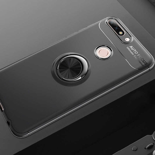 Huawei Y7 2018 Kılıf Zore Ravel Silikon Kapak Siyah