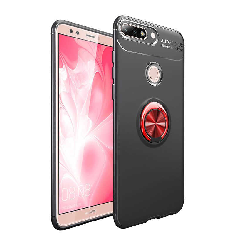 Huawei Y7 2018 Kılıf Zore Ravel Silikon Kapak Mavi