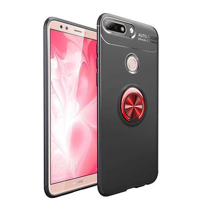 Huawei Y7 2018 Kılıf Zore Ravel Silikon Kapak Mavi