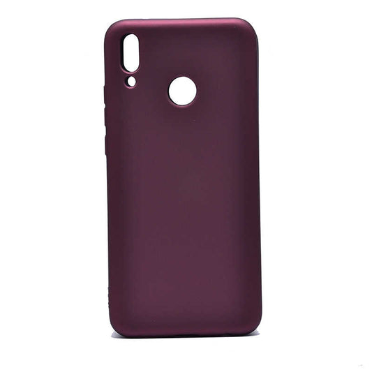 Huawei Y9 2019 Kılıf Zore Premier Silikon Kapak Mürdüm