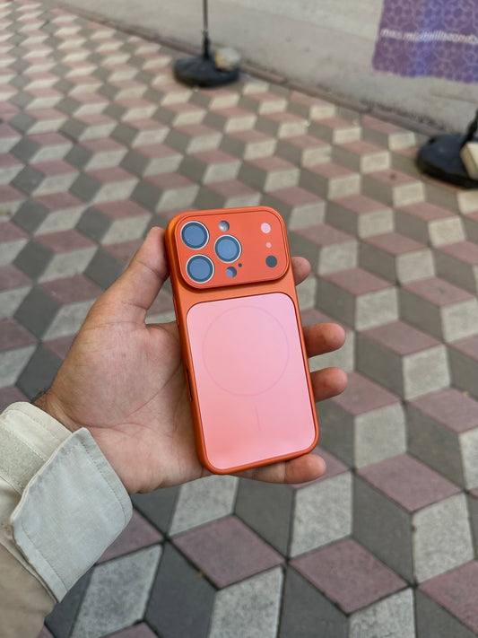 iPhone 17 Pro - Pro Max Dönüşümlü Kapak (Turuncu)