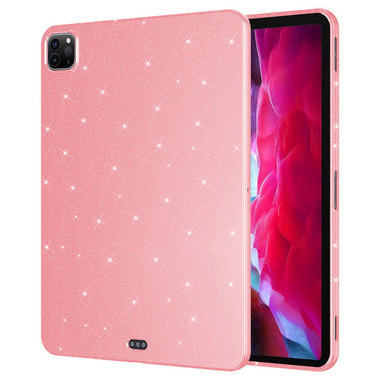 iPad Pro 11 2020 (2.Nesil) Simli Parlak Görünümlü Zore Tablet Koton Kılıf Pembe