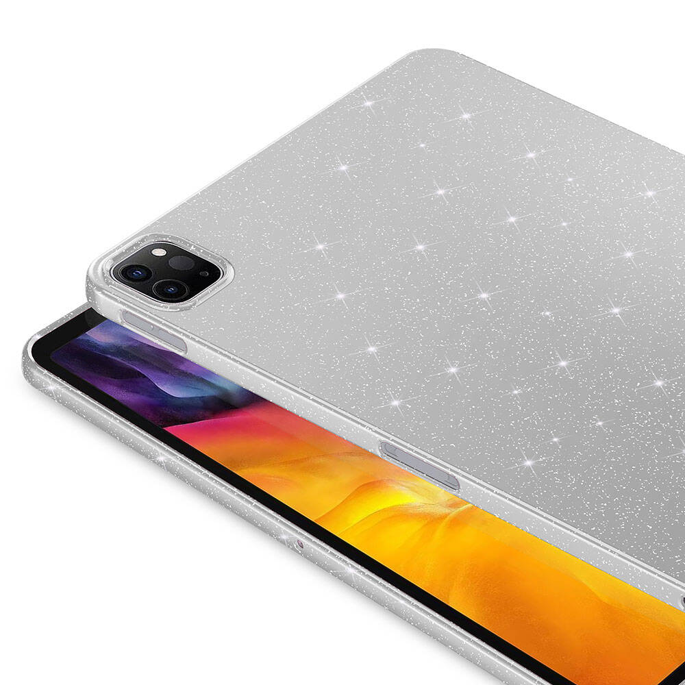 iPad Pro 11 2020 (2.Nesil) Simli Parlak Görünümlü Zore Tablet Koton Kılıf Derin Mor