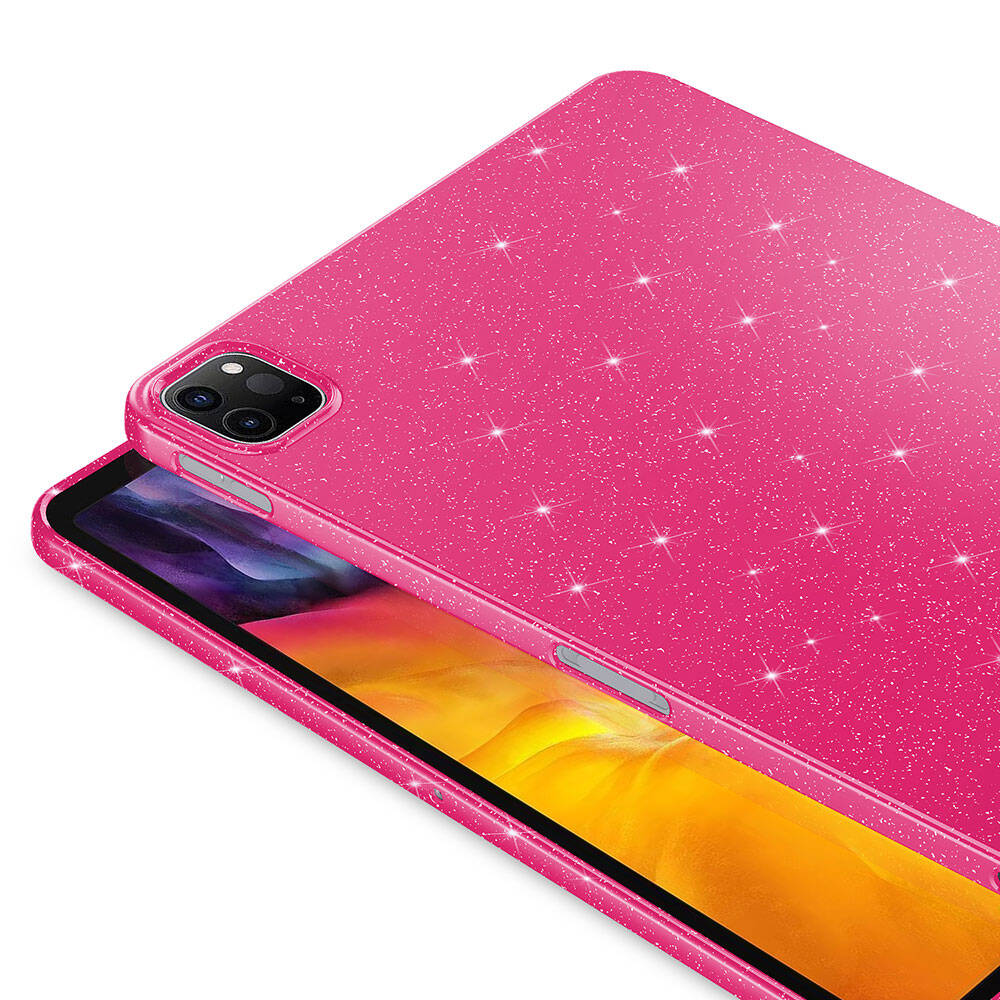iPad Pro 11 2020 (2.Nesil) Simli Parlak Görünümlü Zore Tablet Koton Kılıf Pembe