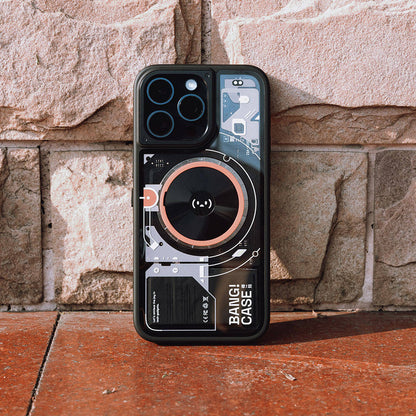 iPhone 15 Pro Max Kılıf Özelleştirilebilir 3 Fonksiyonlu Bluetooth Bağlantılı Bitmo Lab Bangcase Akıllı Magsafe Kapak Siyah