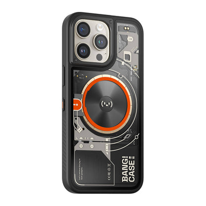 iPhone 15 Pro Max Kılıf Özelleştirilebilir 3 Fonksiyonlu Bluetooth Bağlantılı Bitmo Lab Bangcase Akıllı Magsafe Kapak Siyah