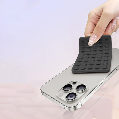 Kare Öpücük 01 Silikon Telefon Tutucu Siyah