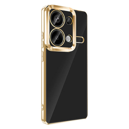 Xiaomi Redmi Note 13 Pro 4G Kılıf Kamera Korumalı Logo Gösteren Zore Omega Kapak Gold