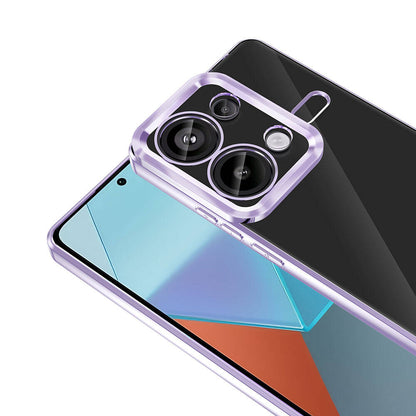 Xiaomi Redmi Note 13 Pro 4G Kılıf Kamera Korumalı Logo Gösteren Zore Omega Kapak Gold
