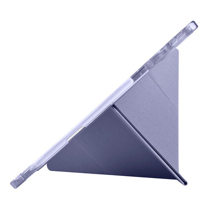 Lenovo Idea Tab Pro 12.7 TB-373FU Kılıf Zore Tri Folding Kalem Bölmeli Standlı Kılıf Lila