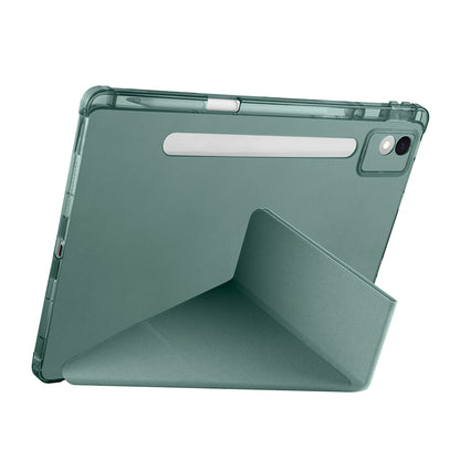 Lenovo Idea Tab Pro 12.7 TB-373FU Kılıf Zore Tri Folding Kalem Bölmeli Standlı Kılıf Mavi