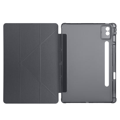 Lenovo Idea Tab Pro 12.7 TB-373FU Kılıf Zore Tri Folding Kalem Bölmeli Standlı Kılıf Mavi