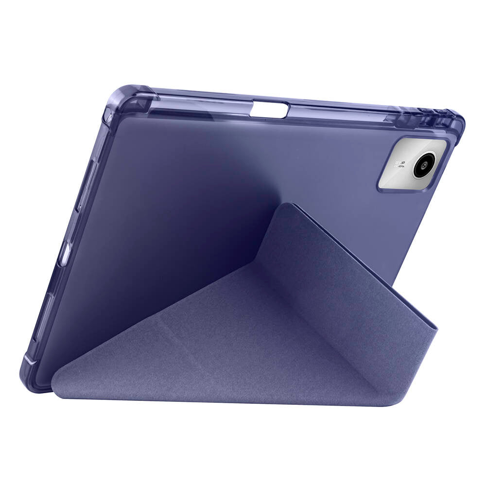 Lenovo M11 TB-330FU Kılıf Zore Tri Folding Kalem Bölmeli Standlı Kılıf Lacivert