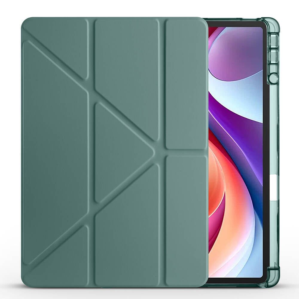Lenovo M11 TB-330FU Kılıf Zore Tri Folding Kalem Bölmeli Standlı Kılıf Lacivert