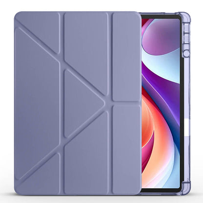 Lenovo M11 TB-330FU Kılıf Zore Tri Folding Kalem Bölmeli Standlı Kılıf Siyah