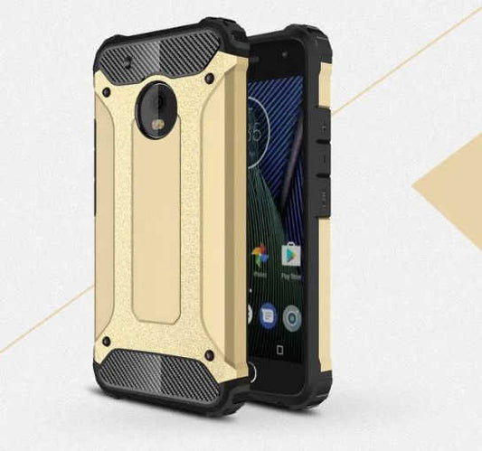 Lenovo Moto E4 Kılıf Zore Crash Silikon Kapak Gold