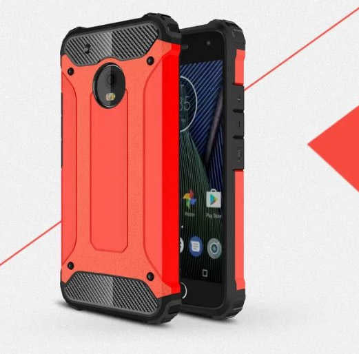 Lenovo Moto E4 Kılıf Zore Crash Silikon Kapak Kırmızı