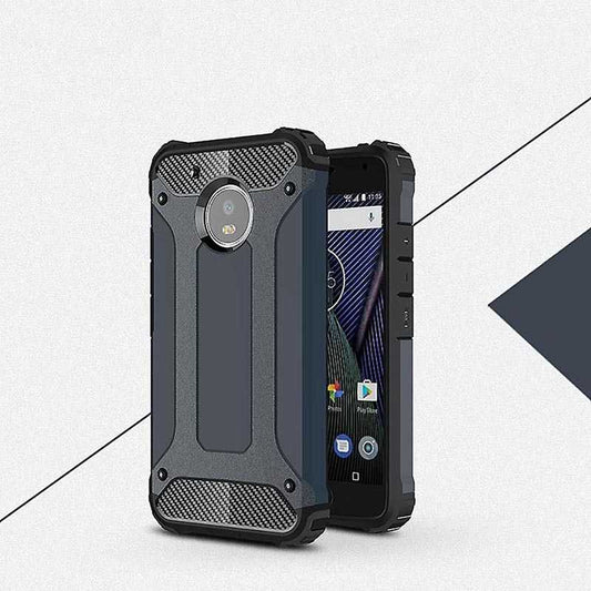 Lenovo Moto E4 Kılıf Zore Crash Silikon Kapak Mavi