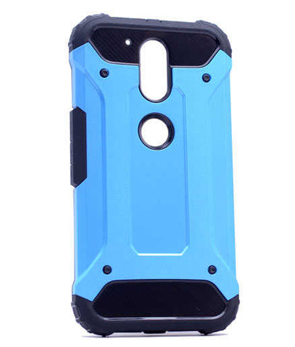 Lenovo Moto G4 Kılıf Zore Crash Silikon Kapak Mavi