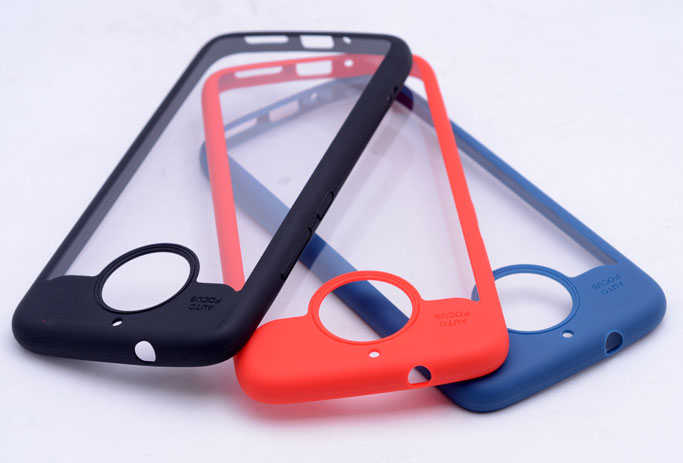 Lenovo Moto G5 Kılıf Zore Buttom Kapak Mavi