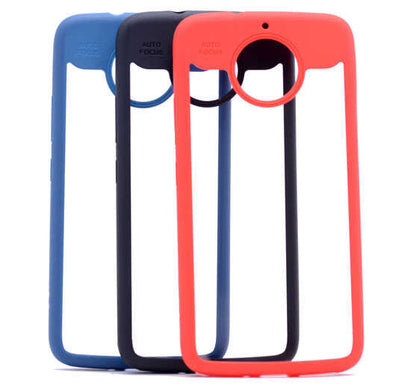 Lenovo Moto G5 Kılıf Zore Buttom Kapak Mavi