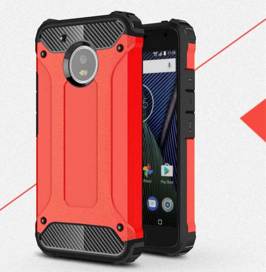 Lenovo Moto G5S Kılıf Zore Crash Silikon Kapak Kırmızı