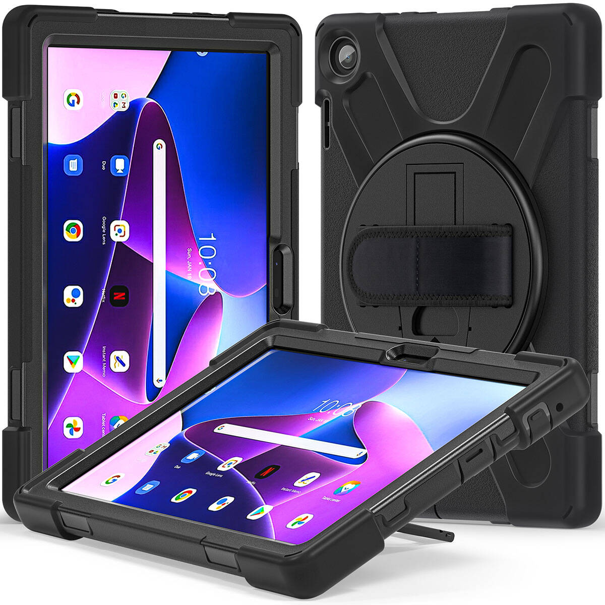 Lenovo Tab M10 HD (2.Nesil) 2022 Zore Defender Tablet Silikon Siyah