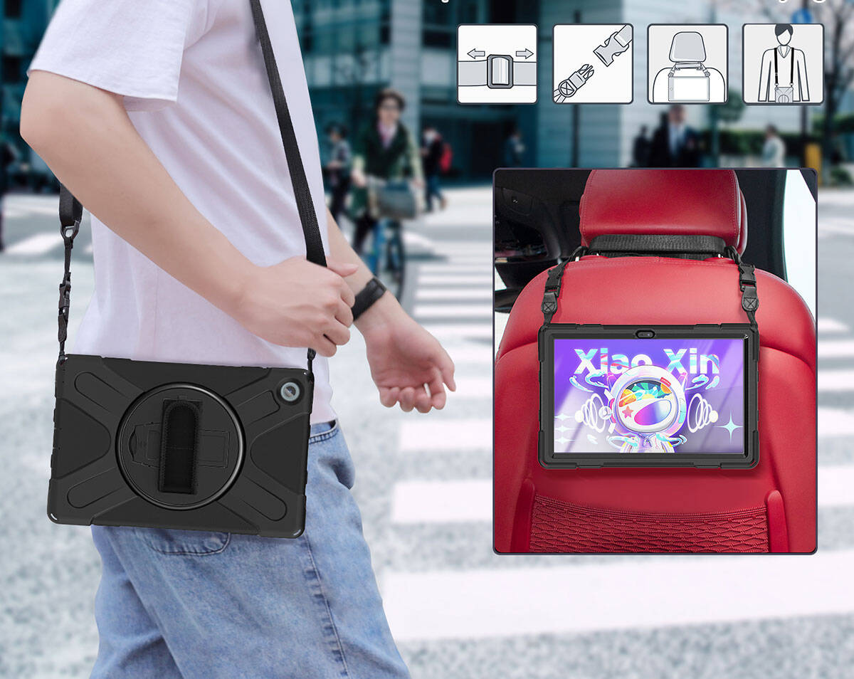 Lenovo Tab M10 Plus TB-125F - TB-128F 3. Jenerasyon Zore Defender Tablet Silikon Siyah