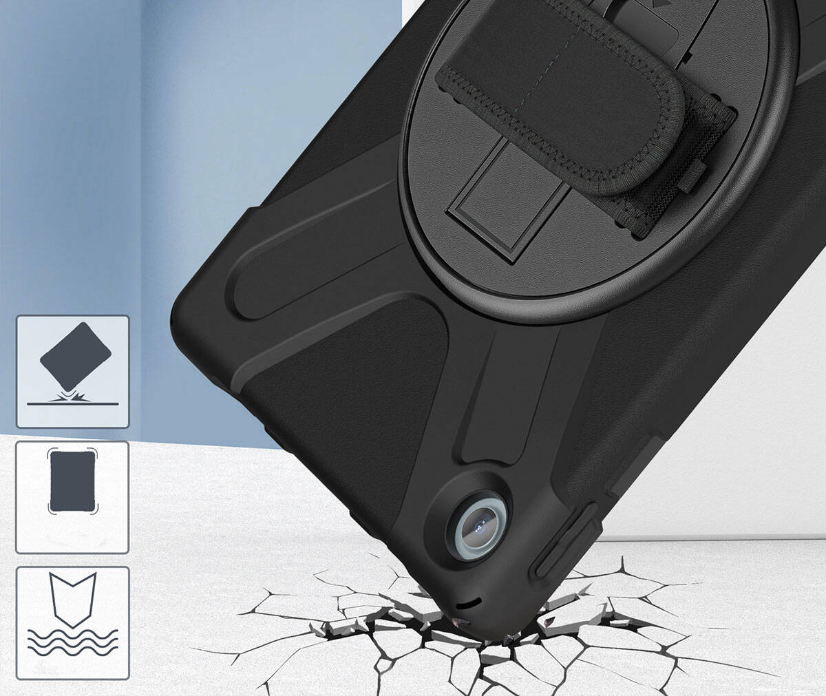 Lenovo Tab M10 Plus TB-125F - TB-128F 3. Jenerasyon Zore Defender Tablet Silikon Siyah