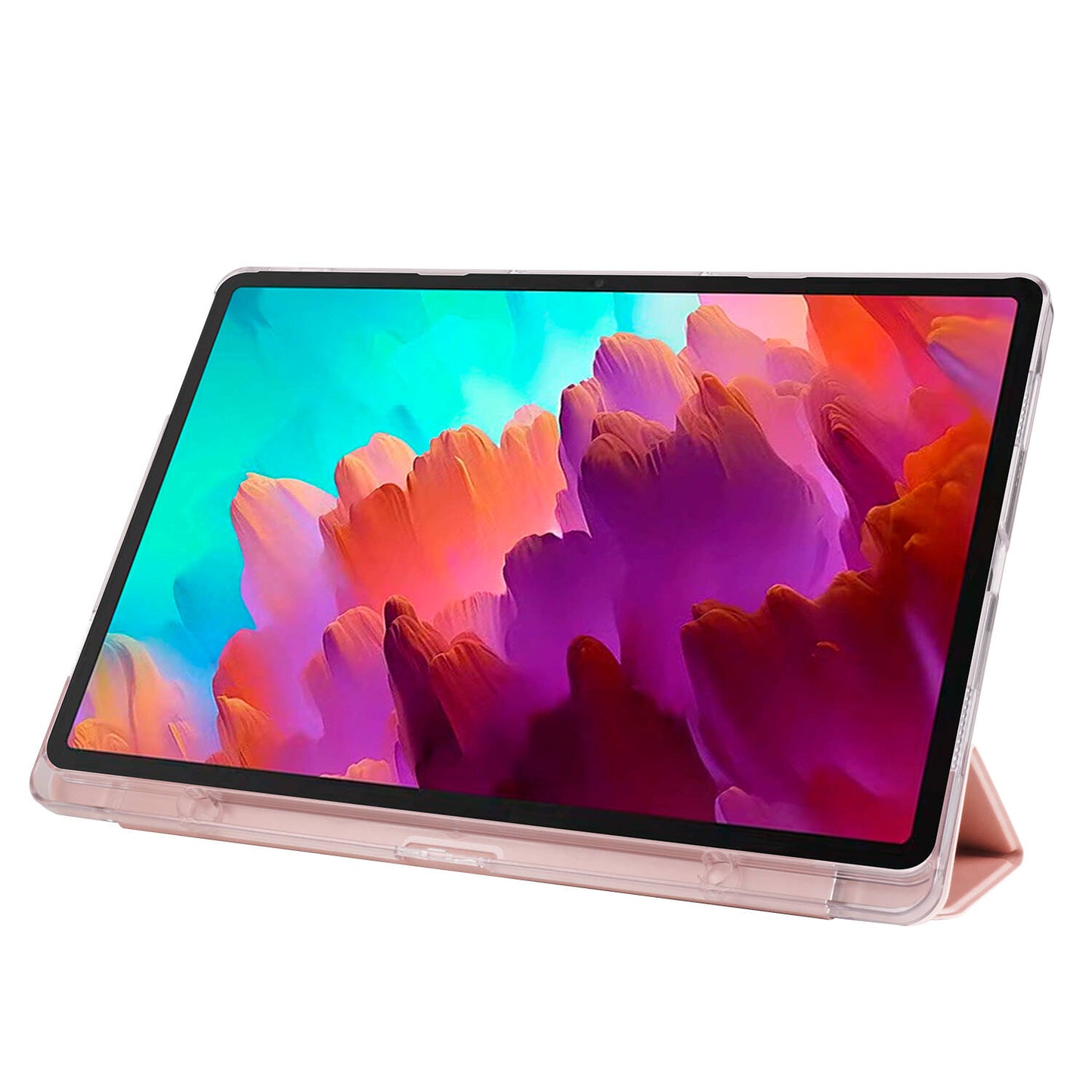 Lenovo Tab P12 Zore Smart Cover Standlı 1-1 Kılıf Rose Gold
