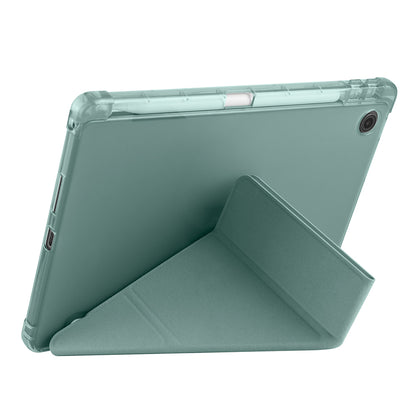 Lenovo Tab TB-311FU Kılıf Zore Tri Folding Kalem Bölmeli Standlı Kılıf Koyu Yeşil