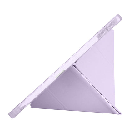 Lenovo Tab TB-311FU Kılıf Zore Tri Folding Kalem Bölmeli Standlı Kılıf Lila