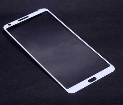 LG G6 Zore Ekranı Tam Kaplayan Düz Cam Koruyucu Siyah