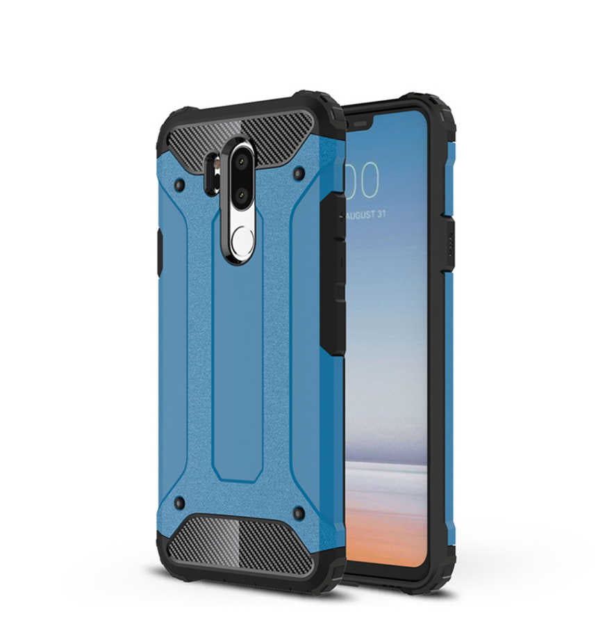LG G7 Kılıf Zore Crash Silikon Kapak Gri