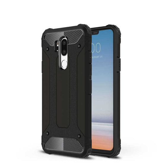 LG G7 Kılıf Zore Crash Silikon Kapak Siyah